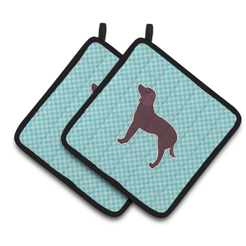 East Urban Home Polyester Potholder, Blue