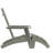Balasi Indoor/Outdoor Modern 2-Slat Adirondack Style Chair and Footrest-1213503325
