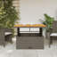 Table de patio en bois de rotin et bois d'acacia 31,5 po x 31,5 po x 28 po Hokku Designs-3929857-3929887