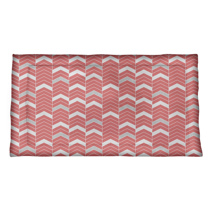 Taie décorative Rhonda, Polyester, Très grand, Rouge / Mauve