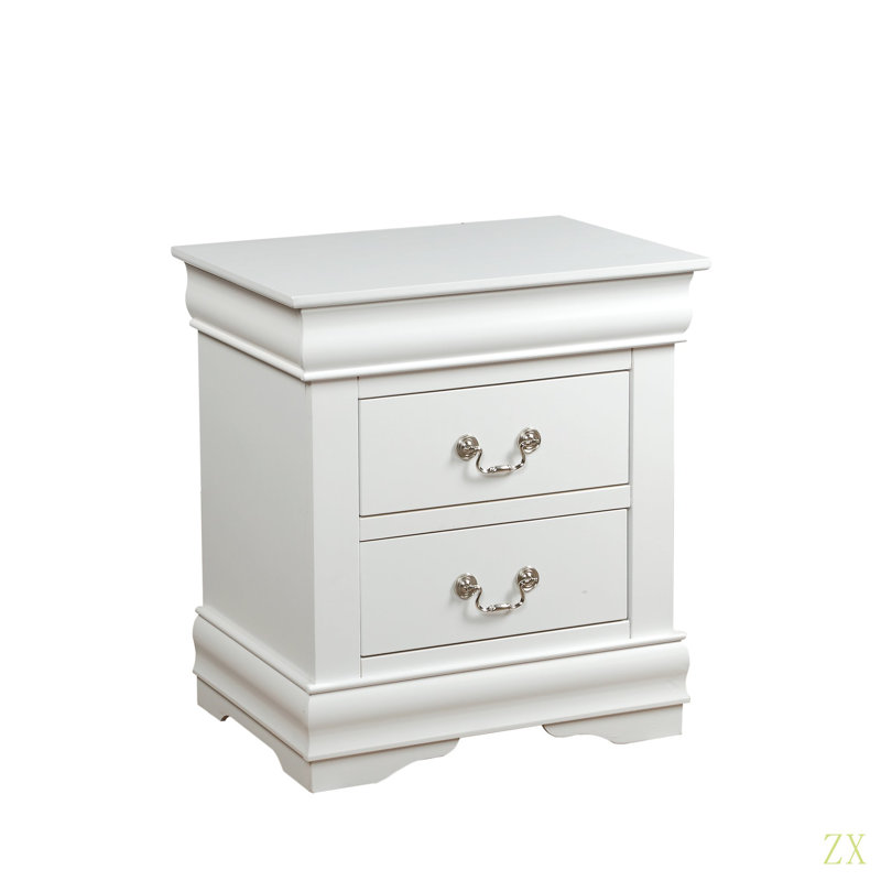 Table de chevet Louis Philippe, Blanc