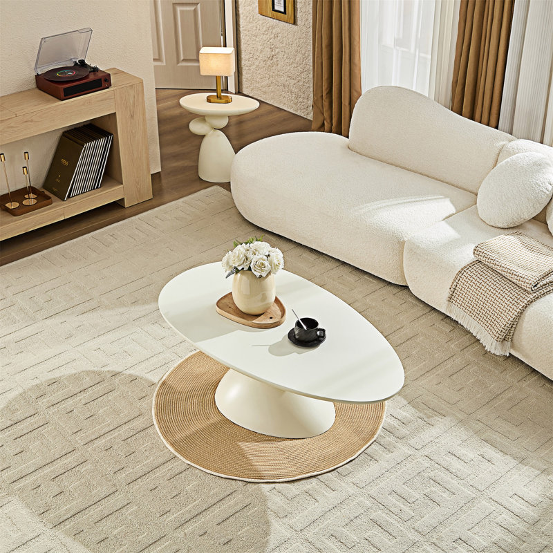 Table basse Minimalist, Blanc lait