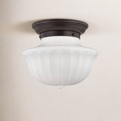 Maisie Single Light Glass Semi Flush Mount