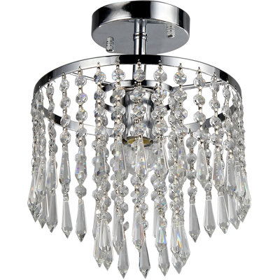 Silsbee 1 - Light 6" Chandelier Style Tiered Semi Flush Mount