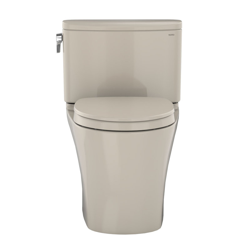 TOTO® Nexus® Two-Piece Elongated 1.28 GPF Universal Height Toilet with CEFIONTECT® and SS124 SoftClose Seat, WASHLET®+ Ready, Bone