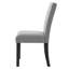 Chaise de salle à manger capitonnée 4 pièces, lin rustique revêtu de pieds en bois d'hévéa, chaise d'appoint rembourrée-259512518