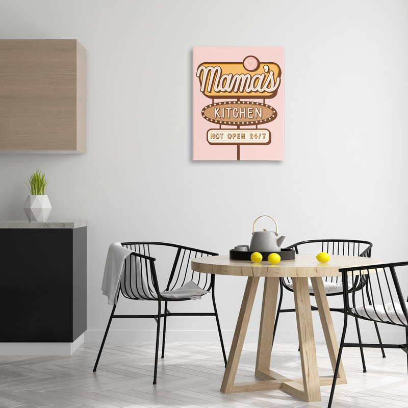 Art mural rétro sur toile, "Mama's Kitchen" par Jalynn Heerdt, H 30 po x l 24 po