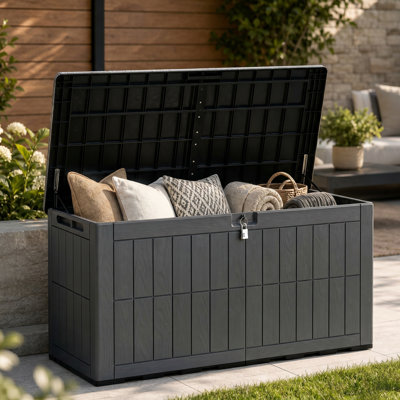 Outdoor 134 Gal  Large Deck Box with Lock