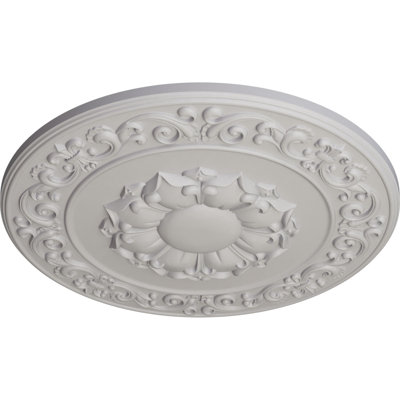 Endurathane Sydney Ceiling Medallion, 27 3/4"OD x 2"P (Fits Canopies up to 5 3/4"), Hand-Painted Ultra Pure White Finish