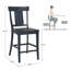 Tabouret de bar et de comptoir en bois massif Fortville-1307744246-1306623517