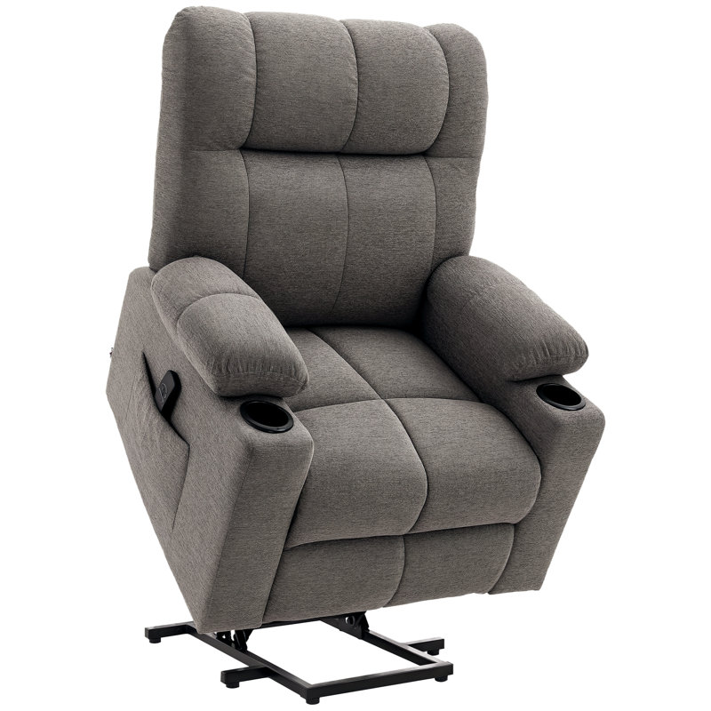 Munsell Power Lift Chair Recliner for Elderly Velvet Wide Seat, Gray