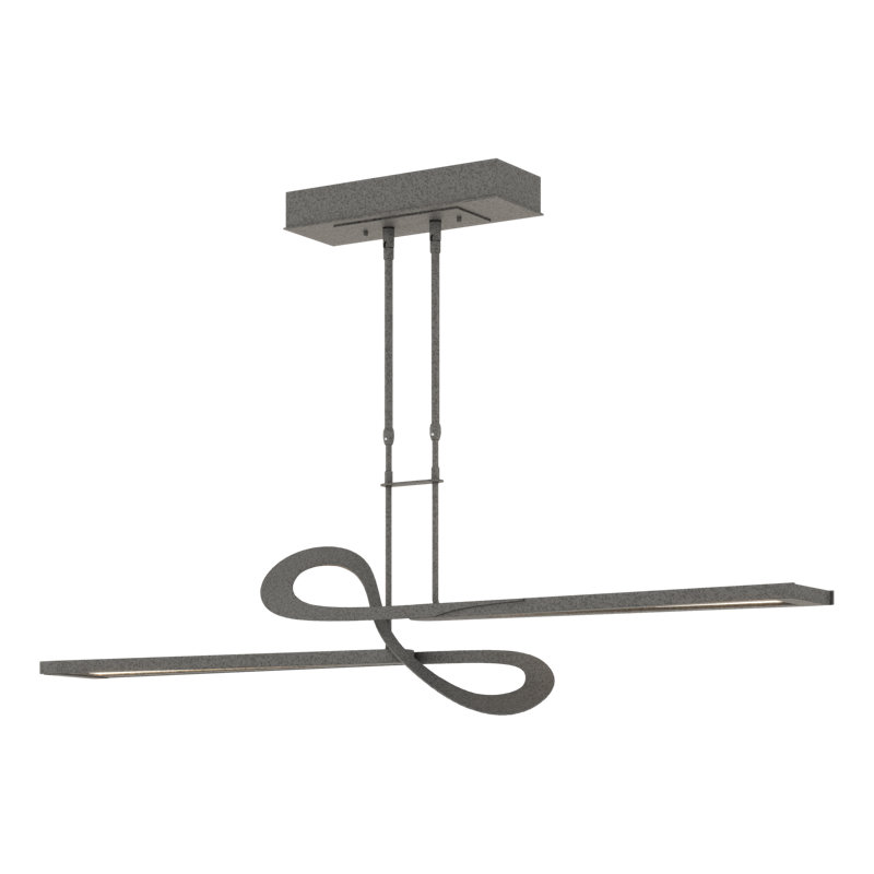 Switchback Kitchen Island Geometric LED Pendant, Natural Iron