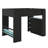 Full Size Wood Bunk Bed With Adjustable-Height Desk, Wardrobe, Spacious Storage, And RGB Lighting-1152943929