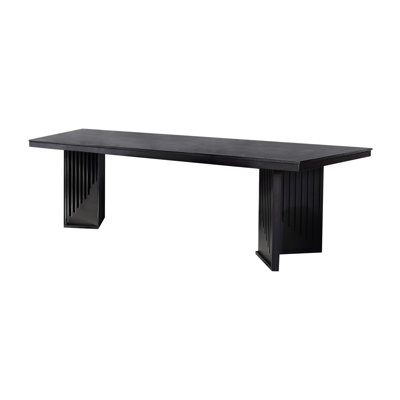 Table de salle à manger contemporaine moderne l 95 po, noir