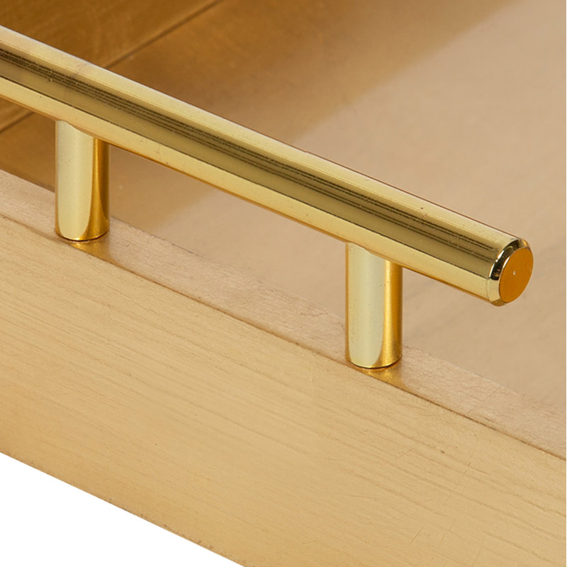 Norvan 24'' W Rectangular Decorative Tray , Gold