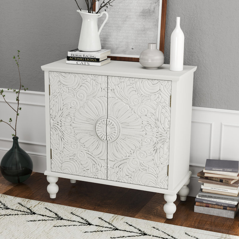31.5" Sideboard with Solid Wood Legs, White