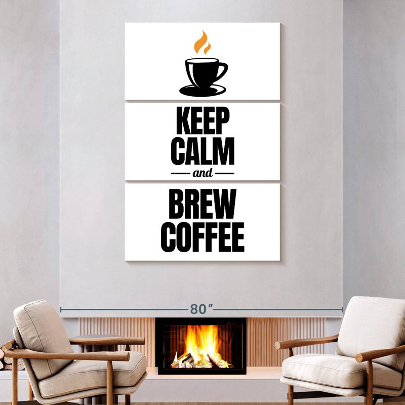 Tergel Coffee Quote, 74" H x 48" W