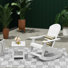Chaise berçante d'extérieur avec table Arrir