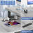Manasa 83" U-Shape Computer Desk with LED Light Strip and Sockets-1195743776