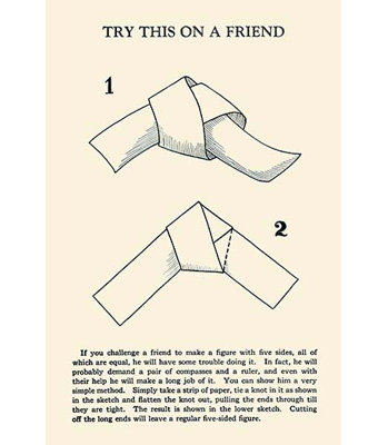 " Try This On A Friend 5 Equal Sides " by Harry Houdini