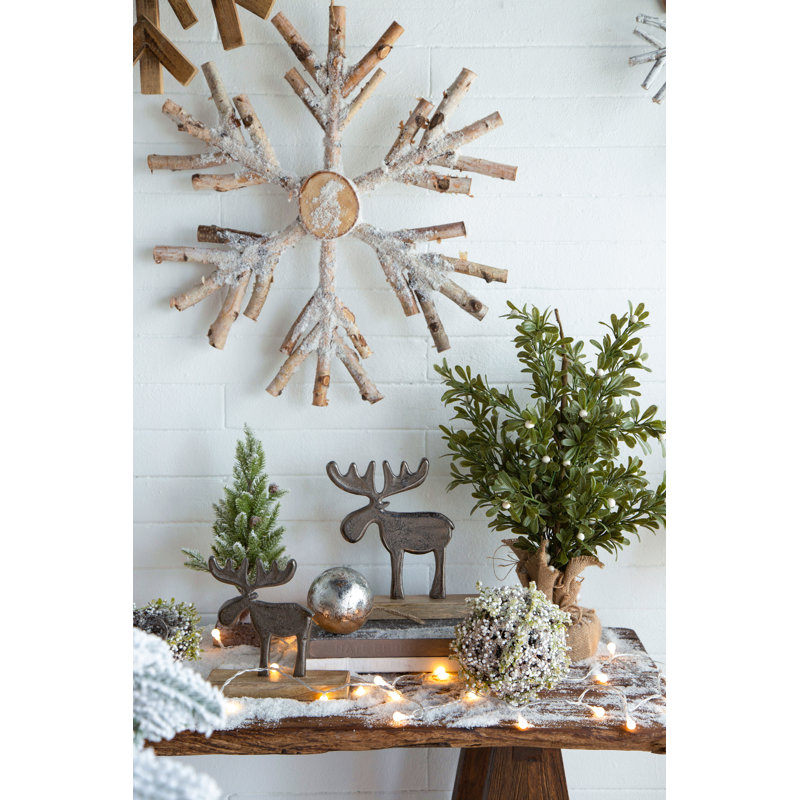 D4 ", boules de Noël décoratives, boules de Noël suspendues en bois pour des décorations de fêtes, 4