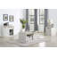 Table basse de style rustique avec tiroir et tablettes ouvertes pour le salon, finition blanc antique et or