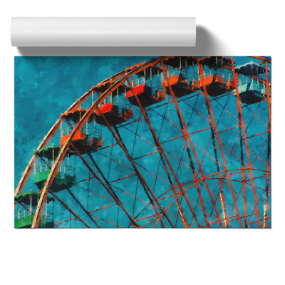 Ferris Wheel Painting - Frameless Print