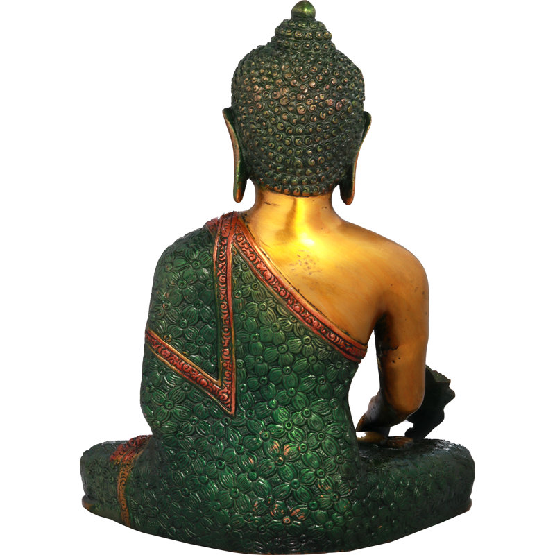 Statue Morea Bhaishajyaguri, Or / vert / rouge