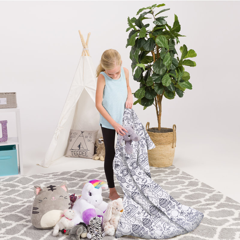 Bean Bag Cover, 200L - Large, Canvas Coloring Fabric - Fun Creatures