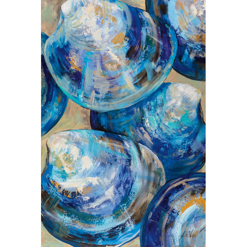 «Beyond Blue Shells» par Jeanette Vertentes - reproduction sur toile tendue, H 18 po x l 12 po, Non, Wrapped Canvas