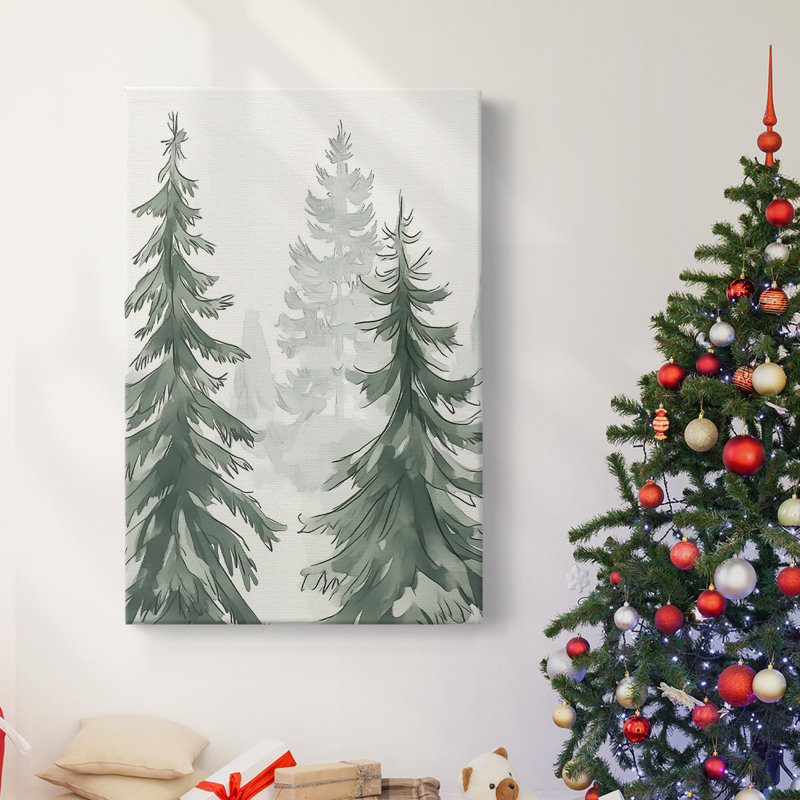 Art des Fêtes de Noël - Toile tendue avec châssis XCI, H 18 po x l 12 po