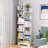 Tree Bookshelf 5-Tier Freestanding Display Rack, Corner Storage Organizer for Living Room Bedroom Office