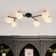 6 - Light Elliptical Opal Glass Globe Linear Semi Flush Mount