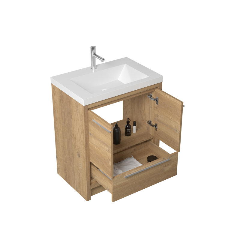 Ensemble de meuble-lavabo simple 29,5 po Lefebvre, Naturel