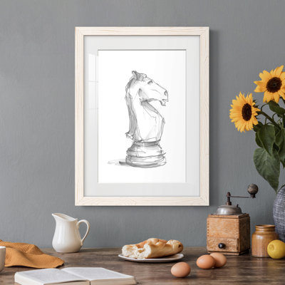 Chess Room Study I Premium encadré mat - prêt à être suspendu