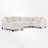 U-Shaped Sectional Sofa With Storage And USB Ports-679831699