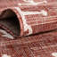 Tapis d'intérieur / extérieur en plastique tissé à la machine en rouge / ivoire-73187323