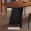 Table rectangulaire Mid-Century en noyer épais-125258884-125258886