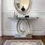 Console miroitante en forme d'olive avec diamant concassé