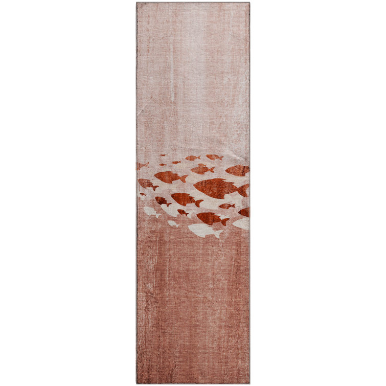 Premium Machine Washable Cerrito Terracotta Rug
