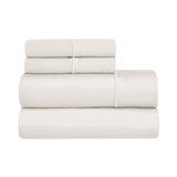 Embroidered Marrow Stitch Hem Certified Egyptian Cotton 1500 Thread Count Deep Pocket Sheet Set