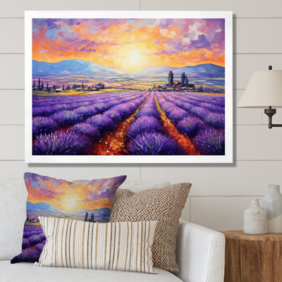 Vangogh Lavender Fields I, encadré sur toile par Vincent Van Gogh, peinture