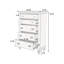 Mobilier de chambre à coucher de luxe 1 pièce