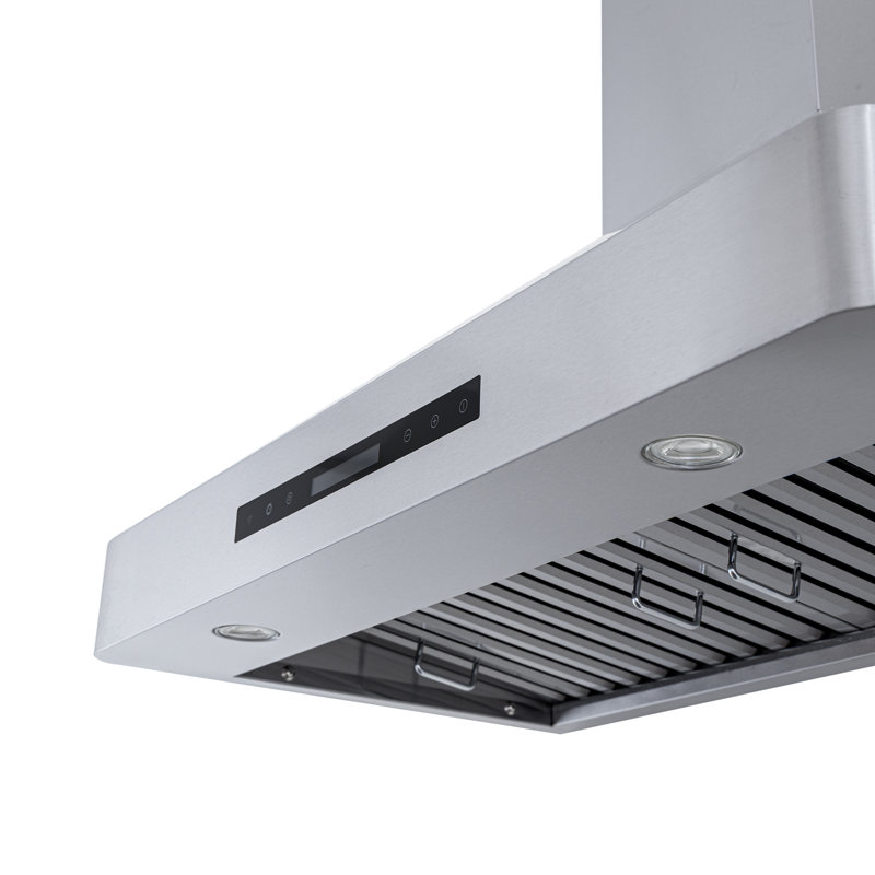  Hotte murale professionnelle PROLINE de 30 pouces, hotte de cuisine, qualité commerciale, conduit, 900 pi³ / min, acier inoxydable, lumières DEL, commande tactile ACL, moteur de soufflage ULTRA-QUIET, 4 vitesses
