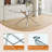 63" Modern Minimalist Rectangular Tempered Glass Dining Table with Silver Cross Legs, Seats 4-6 People