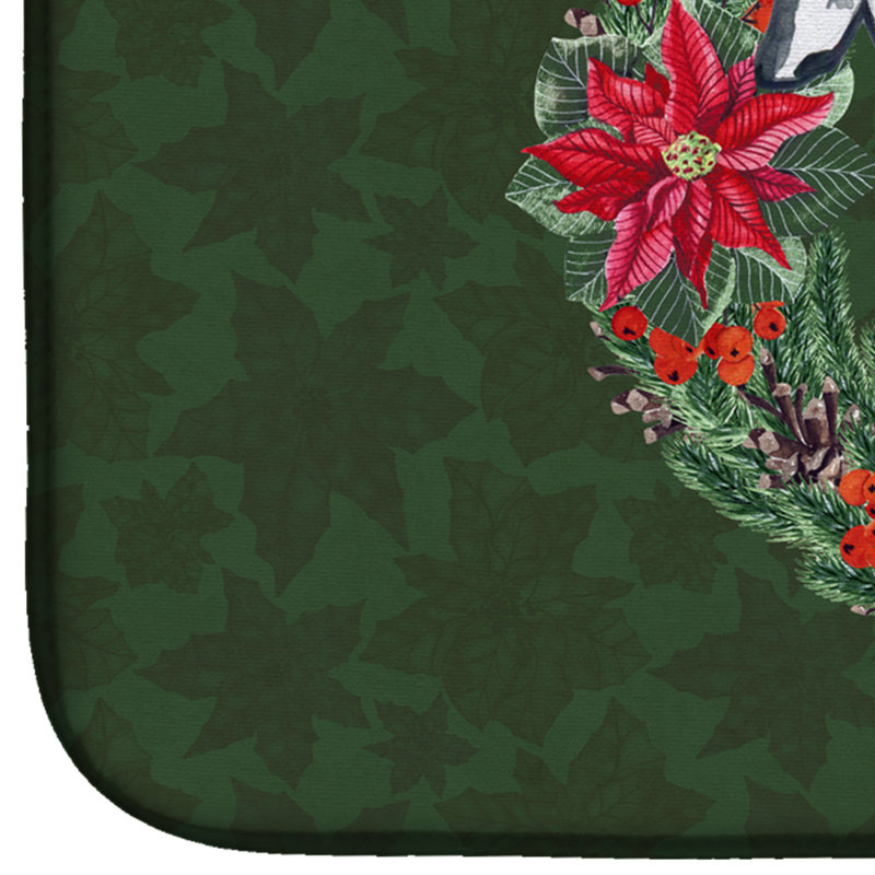 Tapis de séchage en couronne de poinsetta dalmatien