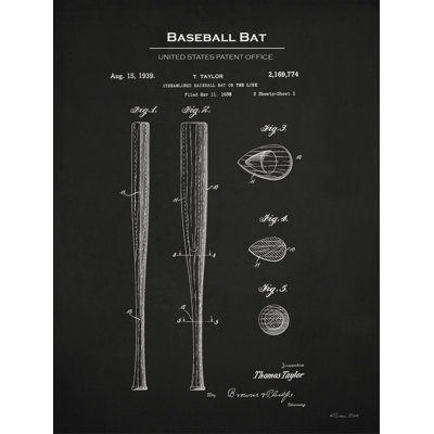 " Baseball Bat Patent " by Susan Ball