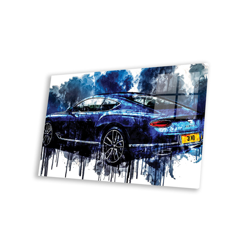 " Car 2017 Bentley Continental GT Rear " Graphic Art Painting