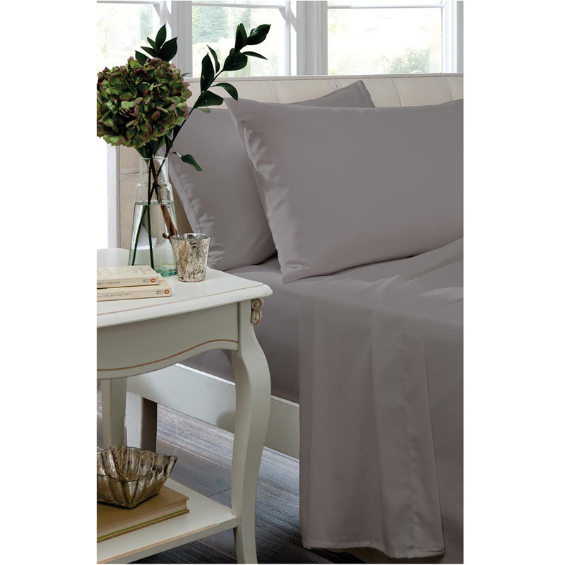 Karklyte 100% Cotton Fitted Sheet, Super King (6'), Silver
