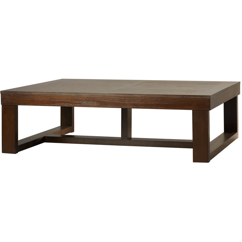 Table basse à tréteaux Esmont, Marron foncé